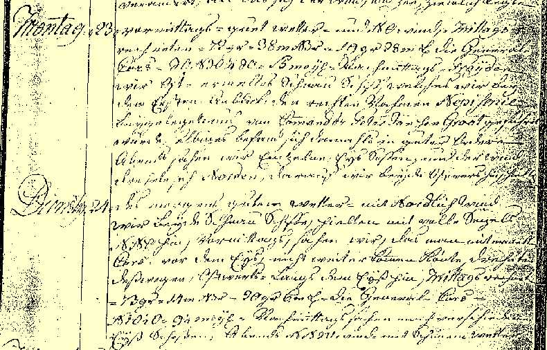 From the Journal of the Whaling-Ship Confr.Rd:Prtorius sailed to Spitsbergen 1784 and 1785 in May 1785.